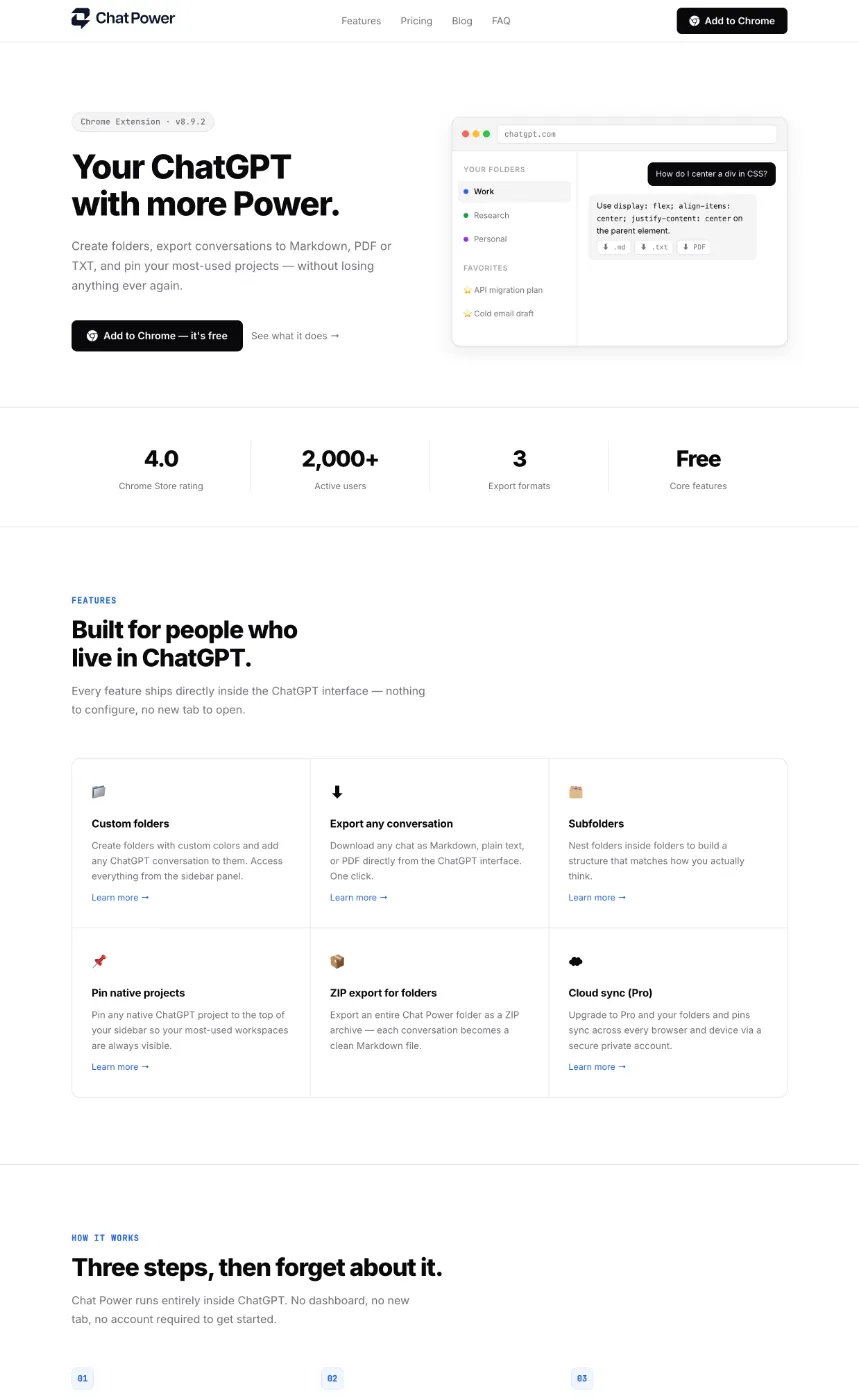 Website-Referenz: chat-power.com, mit Claude gebaut