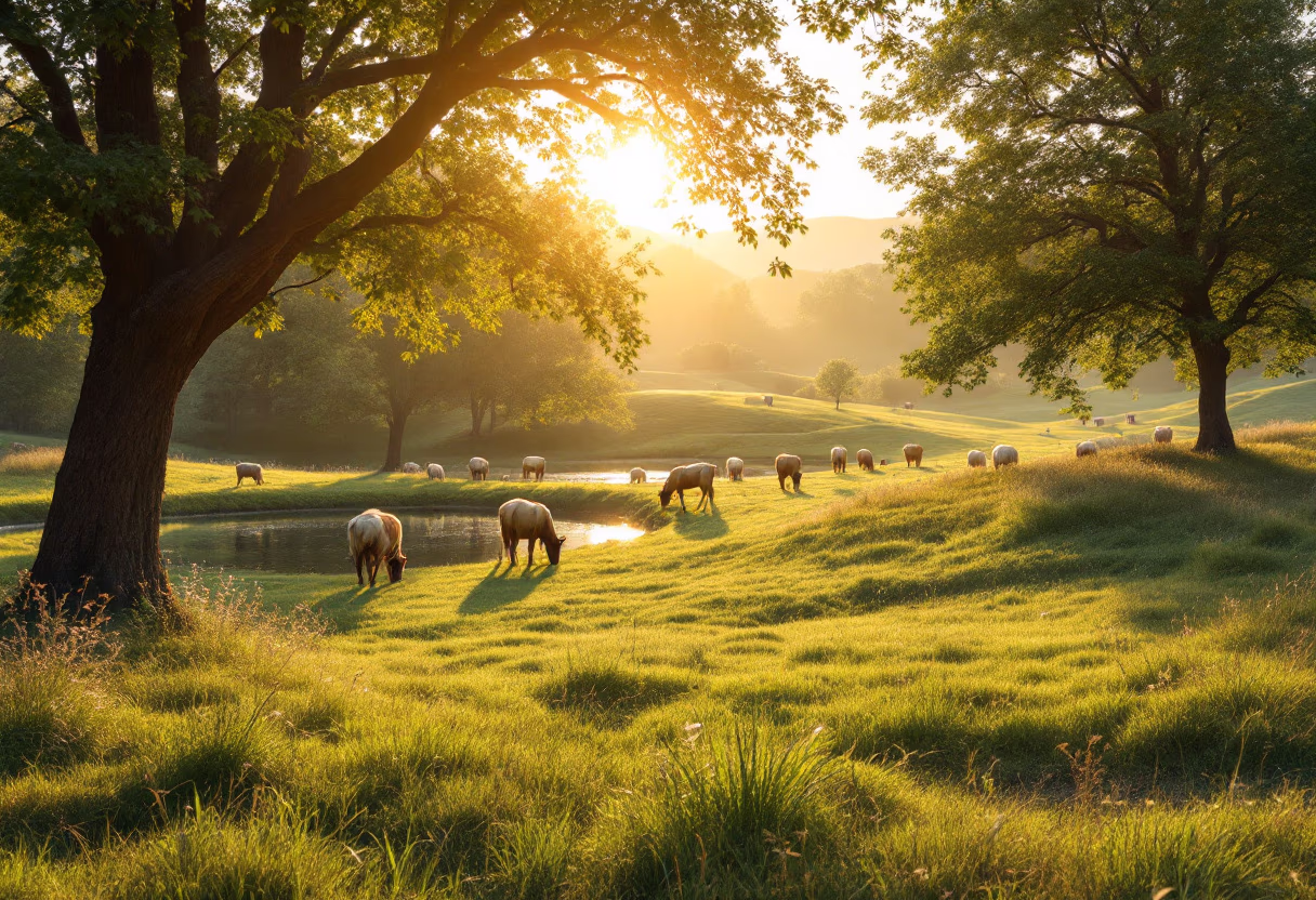 image of peaceful animal sanctuary