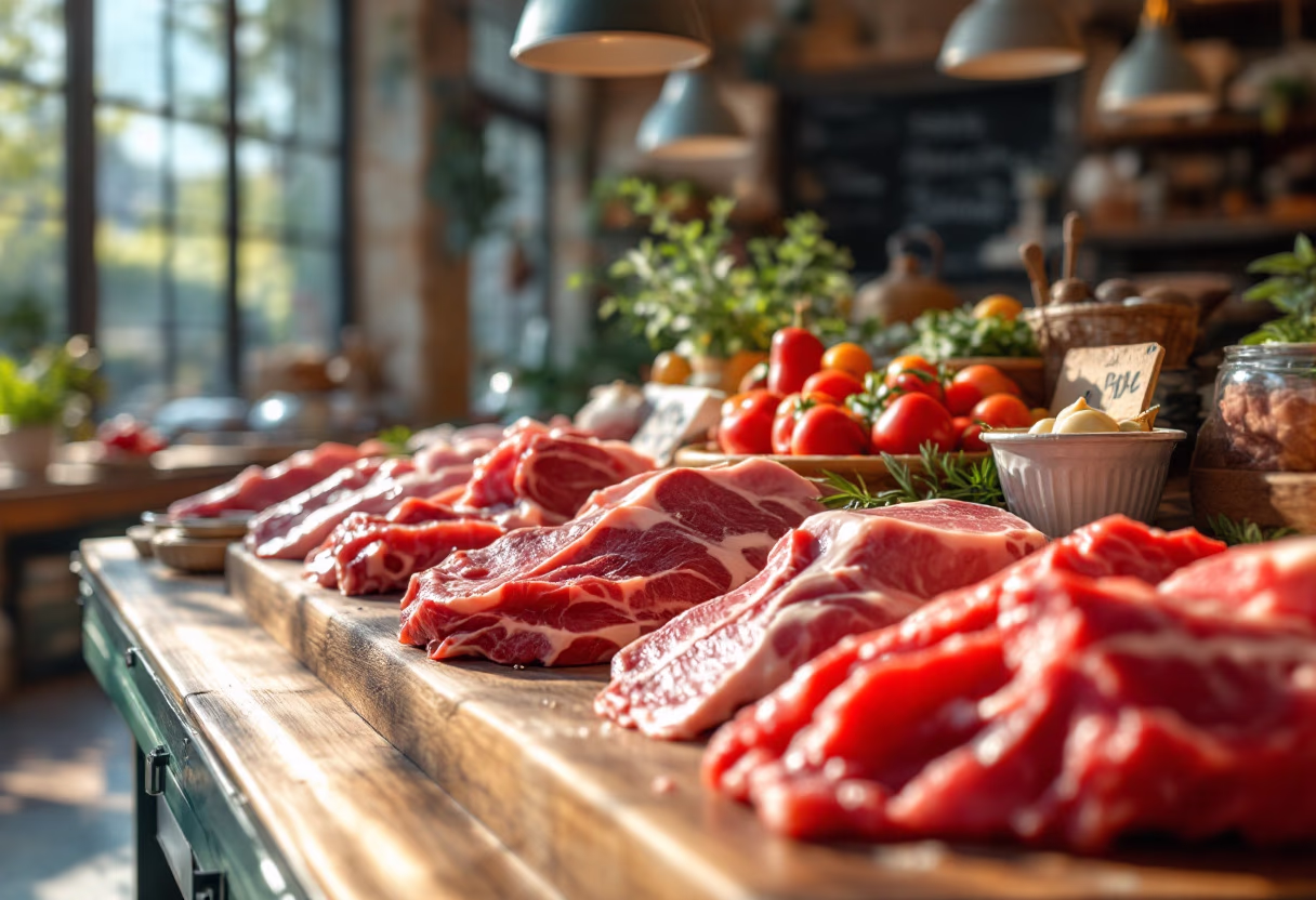 image of fresh meat counter (for a grocery store)