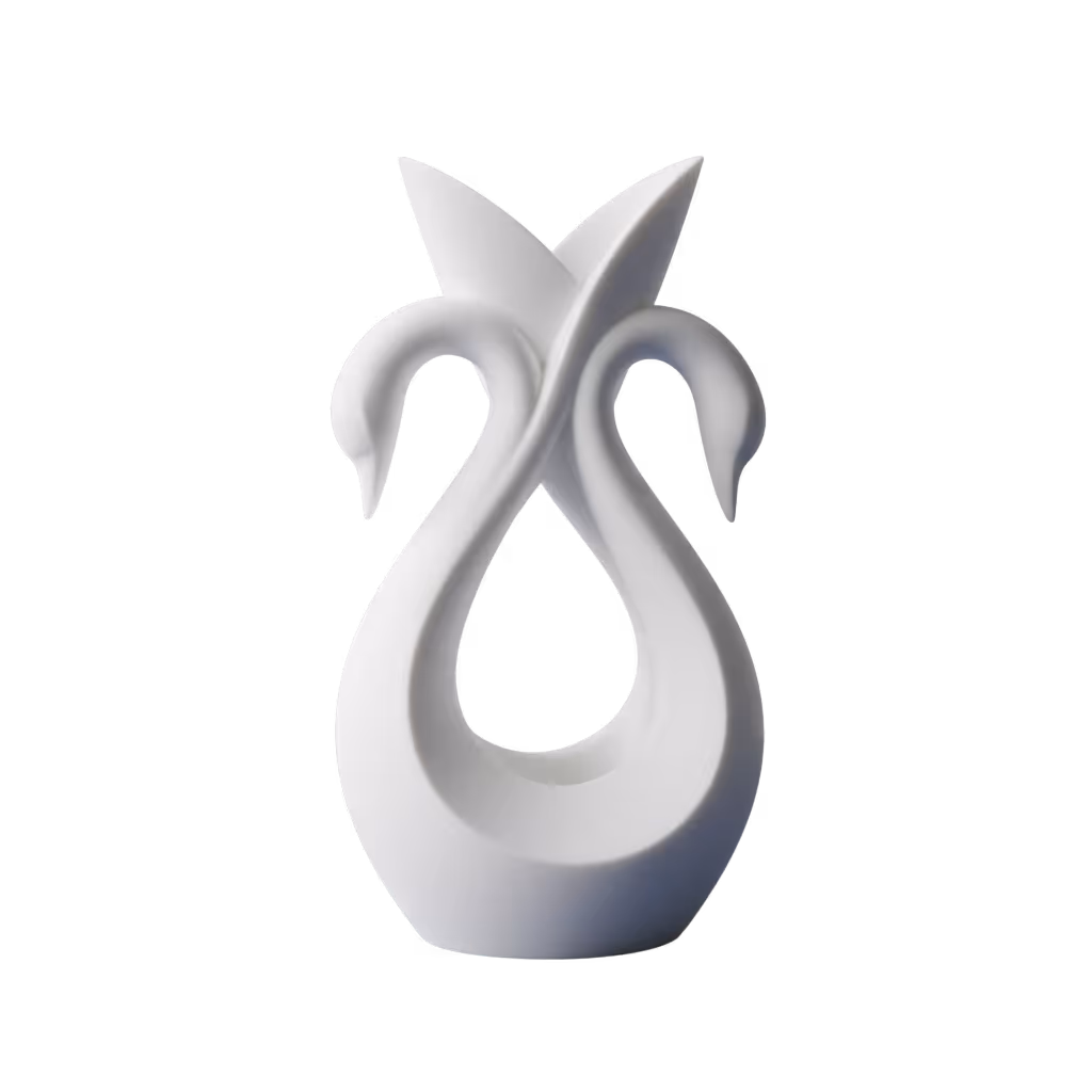 Double faced swan vase