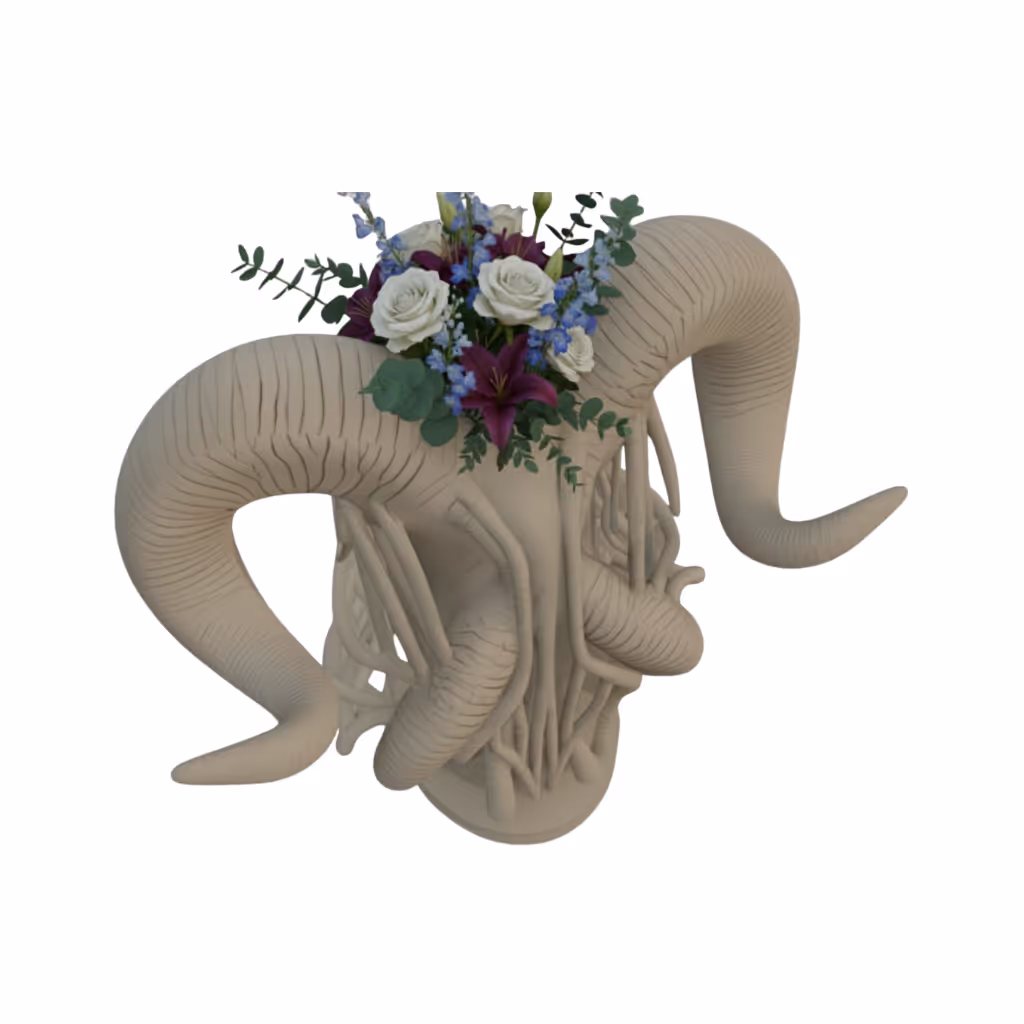 Ram flower vase