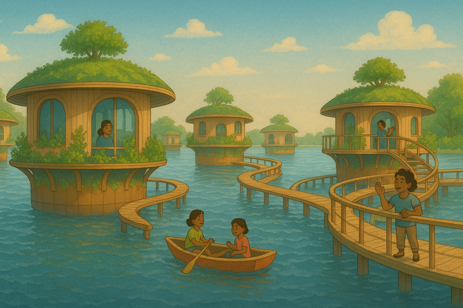 or a neighborhood that floats on the water?