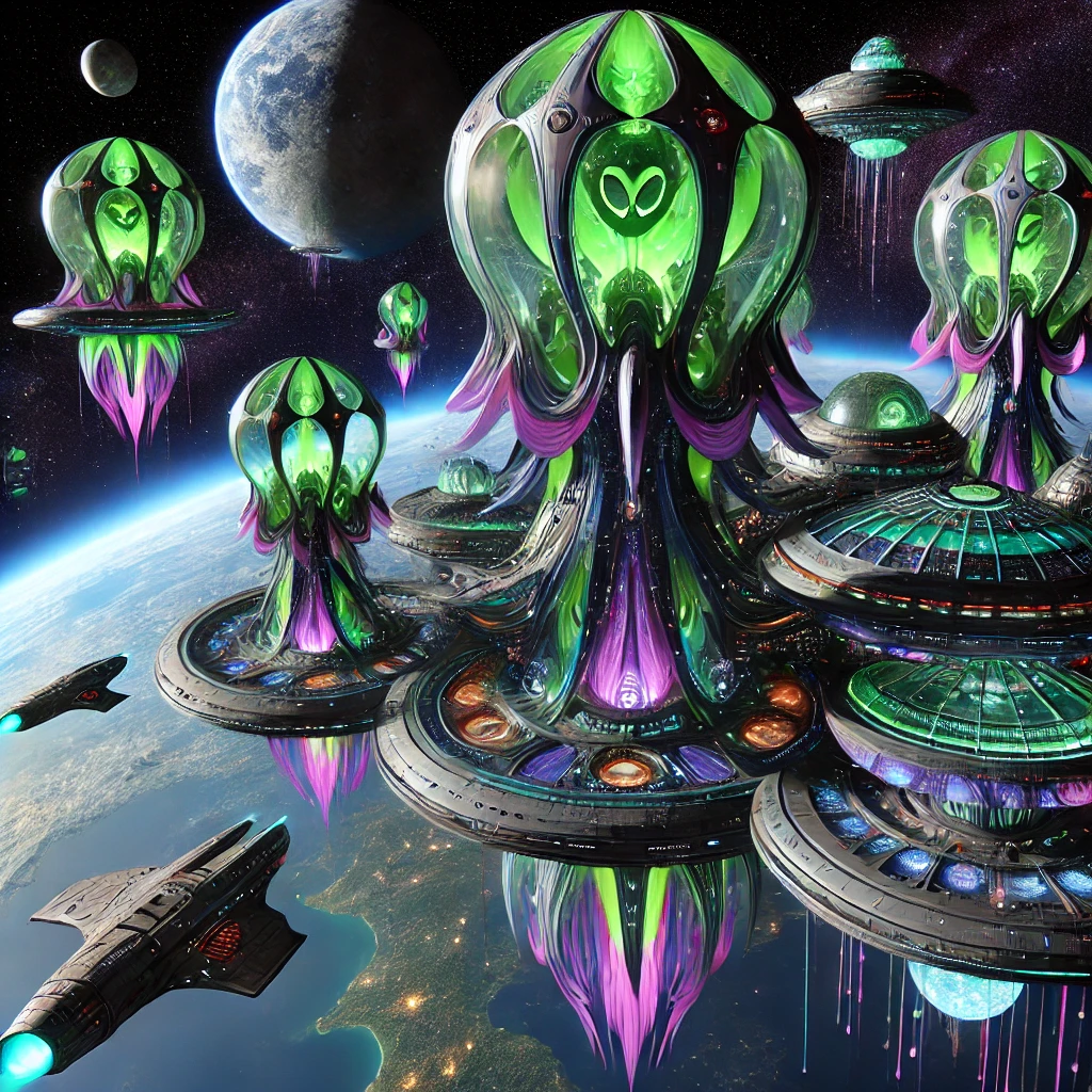 An alien-themed space hotel