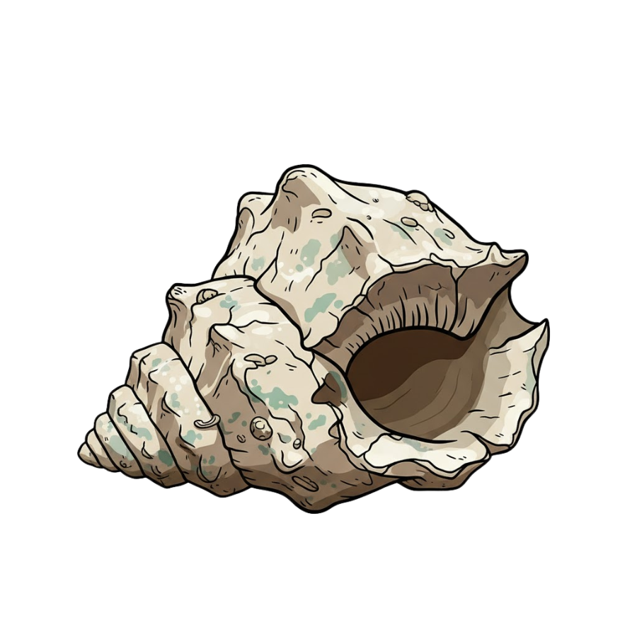 A really old conch shell