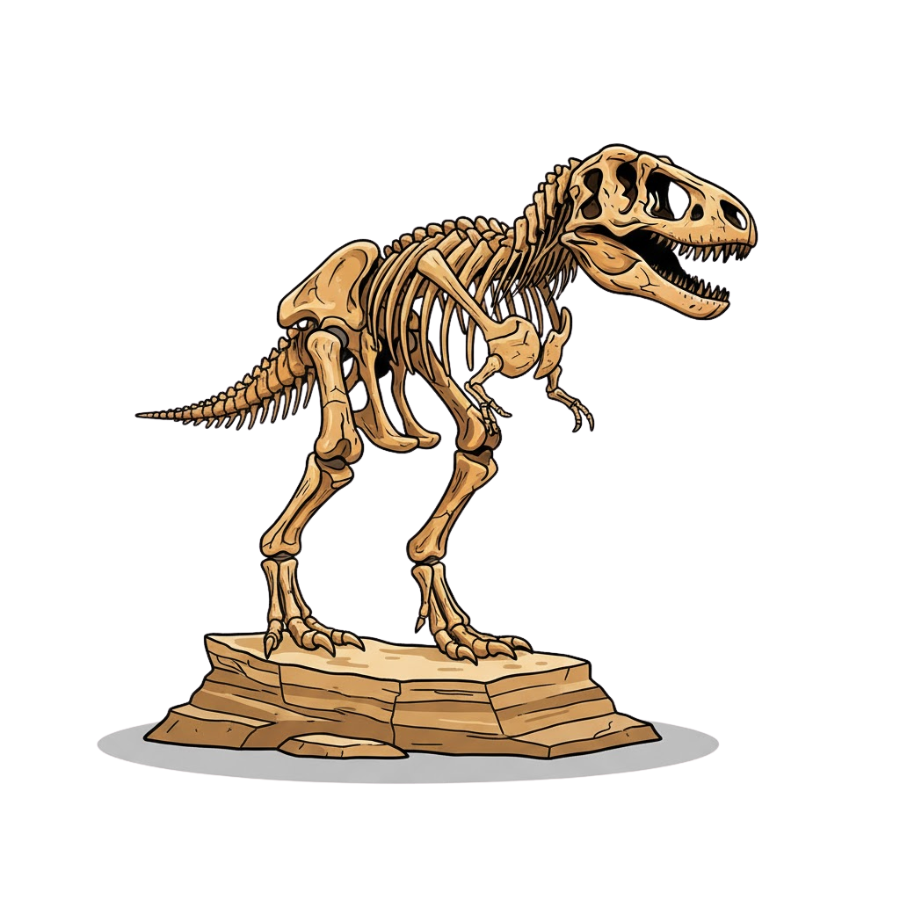 An animal skeleton