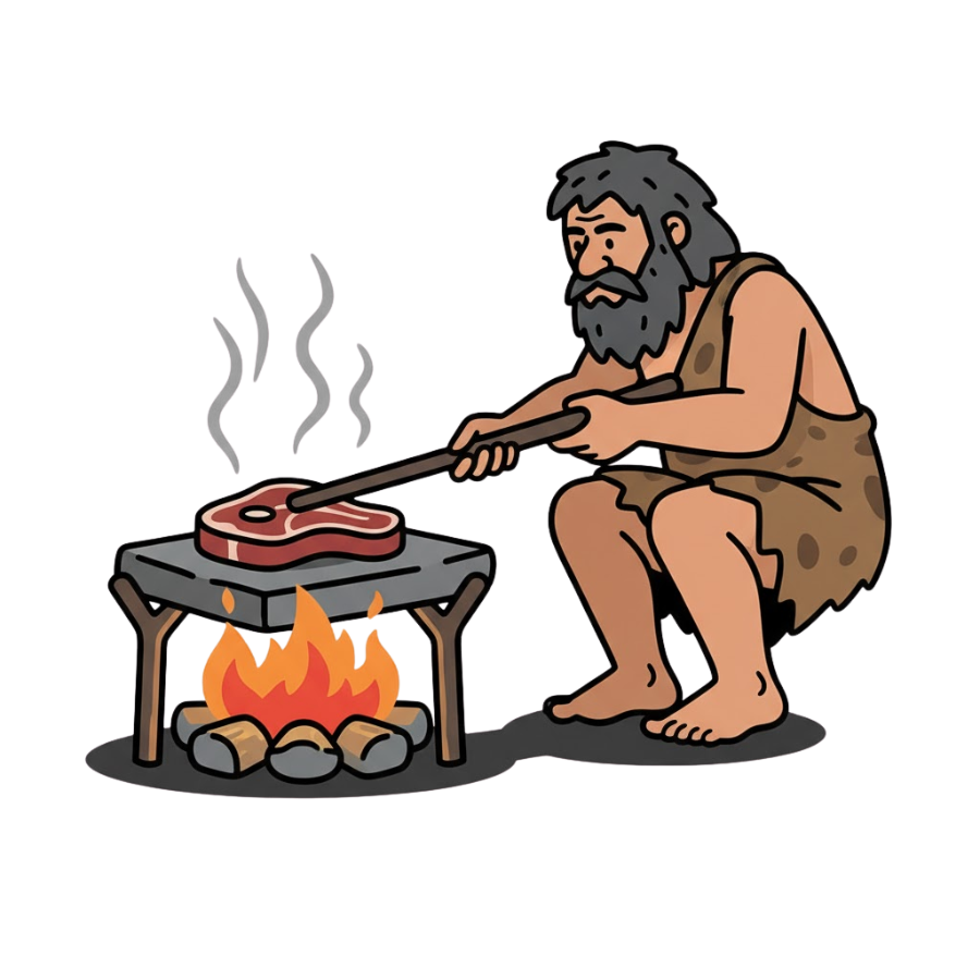 People used the stone to cook their food