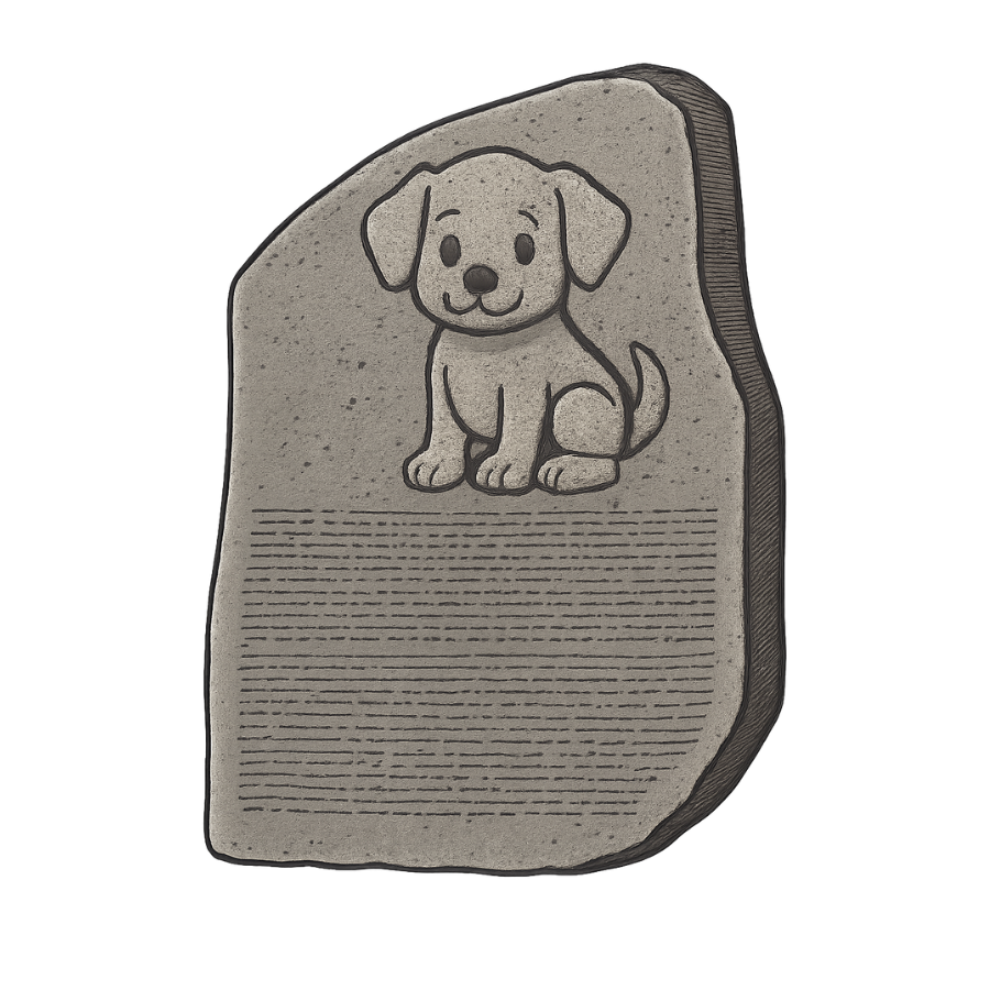 It just says “puppy” three times because everyone loves puppies