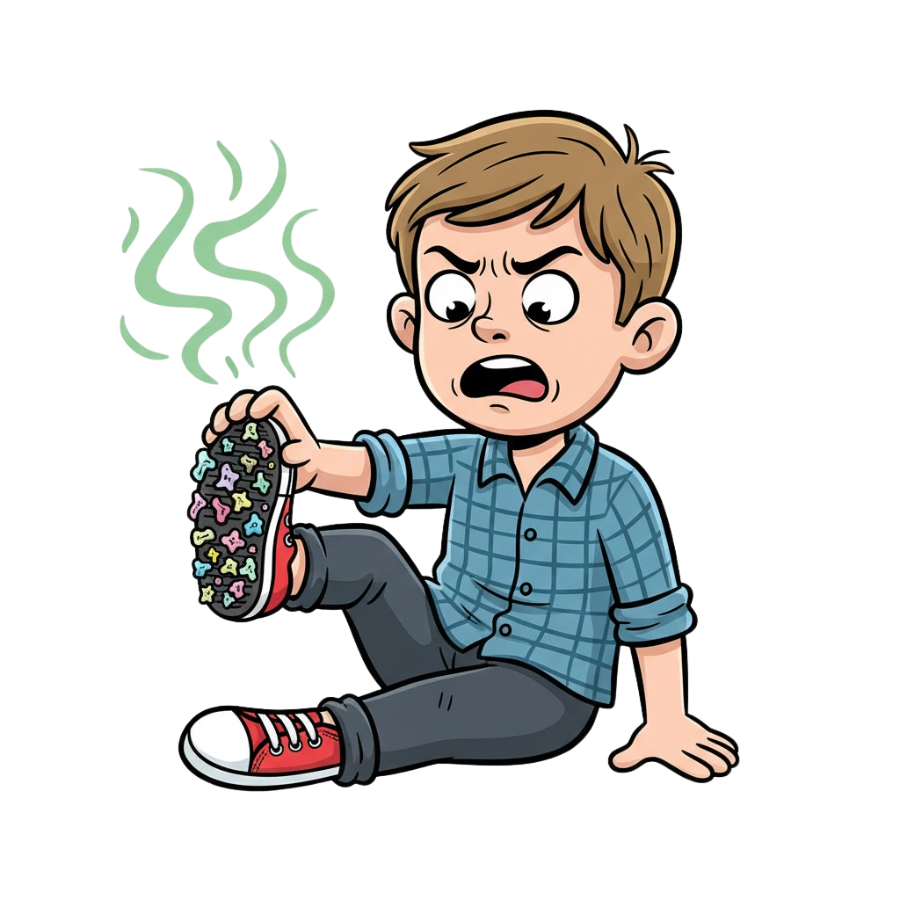 Because of all the old gum stuck to the bottom