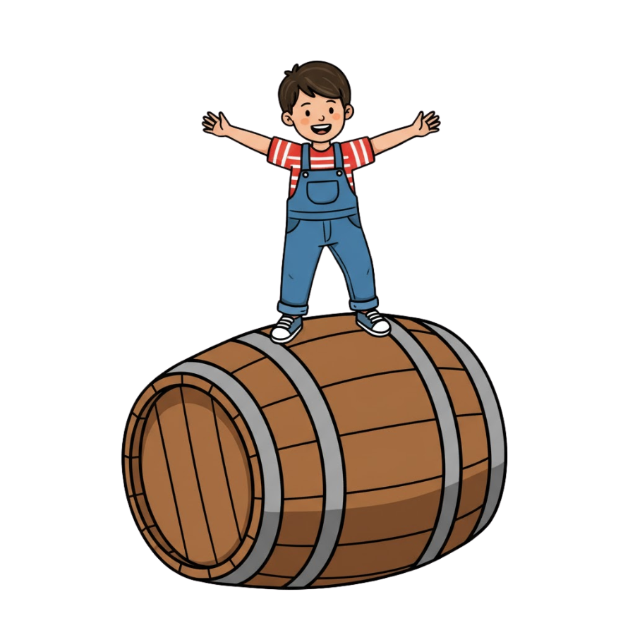 A spinning barrel kids could run on