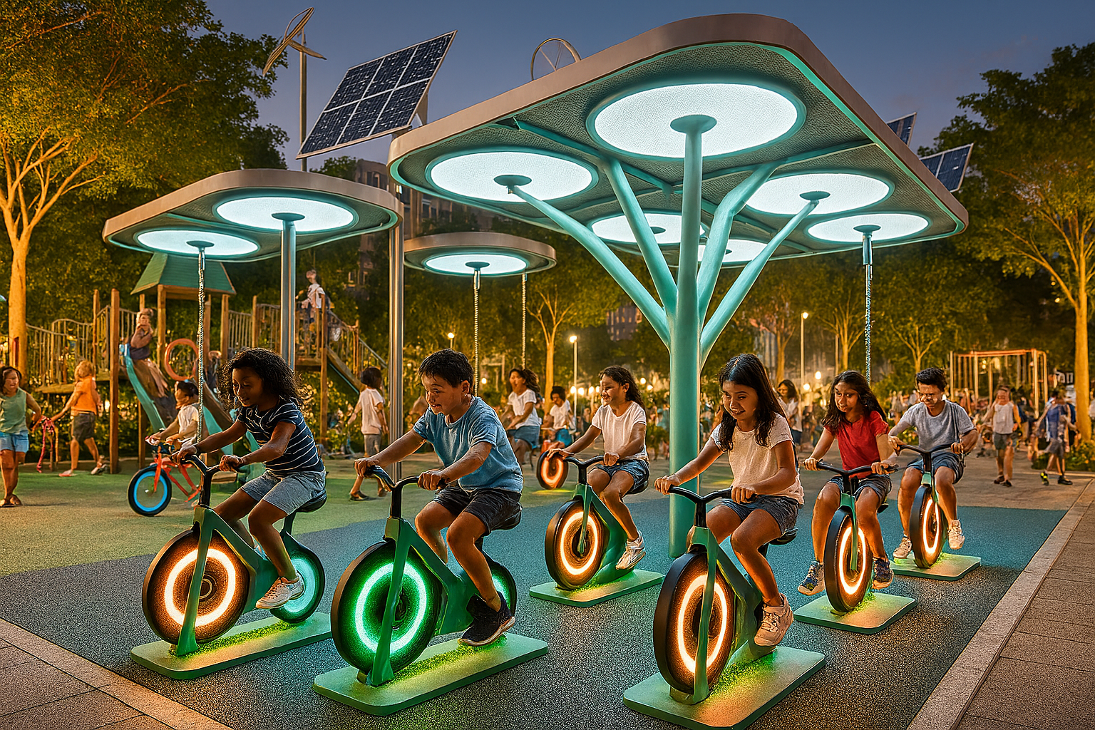 Kids would pedal bikes to keep the lights on