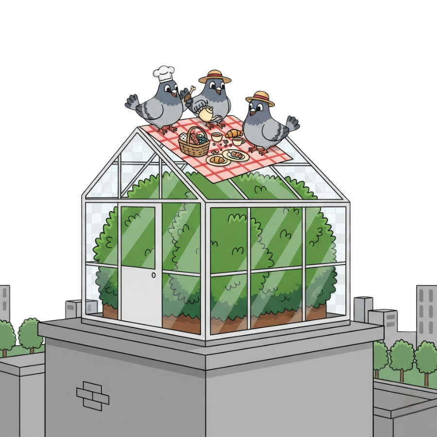 They give pigeons a place to have picnics