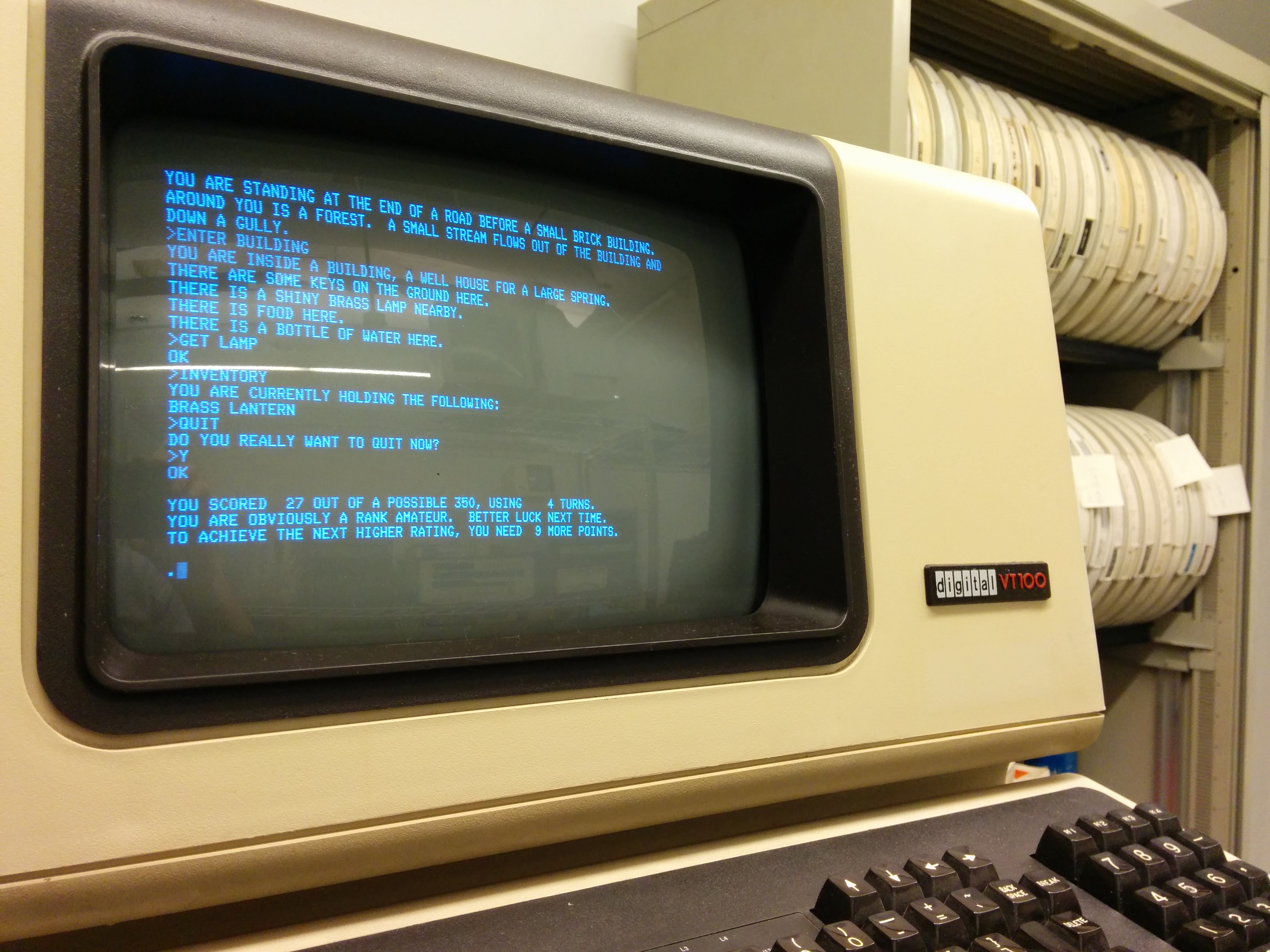 Colossal Cave Adventure computer game ("Colossal Cave Adventure" by Autopilot / CC BY-SA 3.0 via Wikimedia Commons)