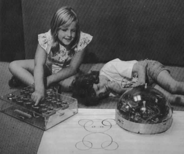 The mechanical LOGO turtle from the 1960s that could roll across paper and draw geometric shapes