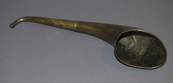 A hearing aid ear trumpet displayed in the Smithsonian National Museum of American History