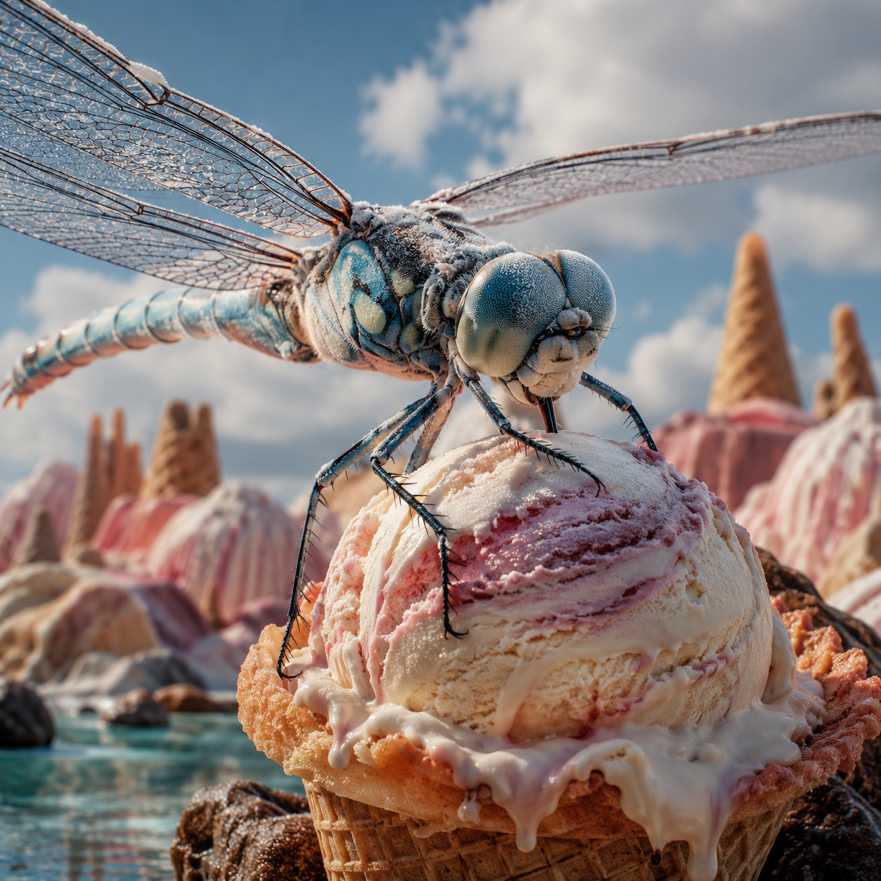 A dragonfly evolved to survive on ice cream alone