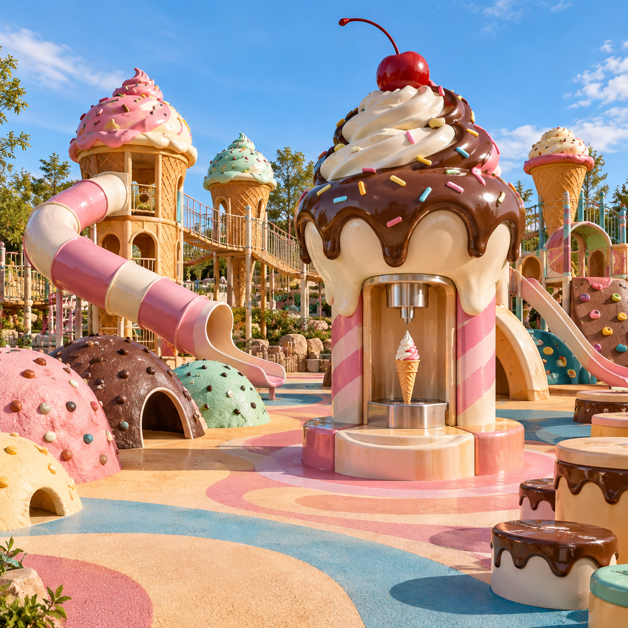 Free ice cream dispensers
