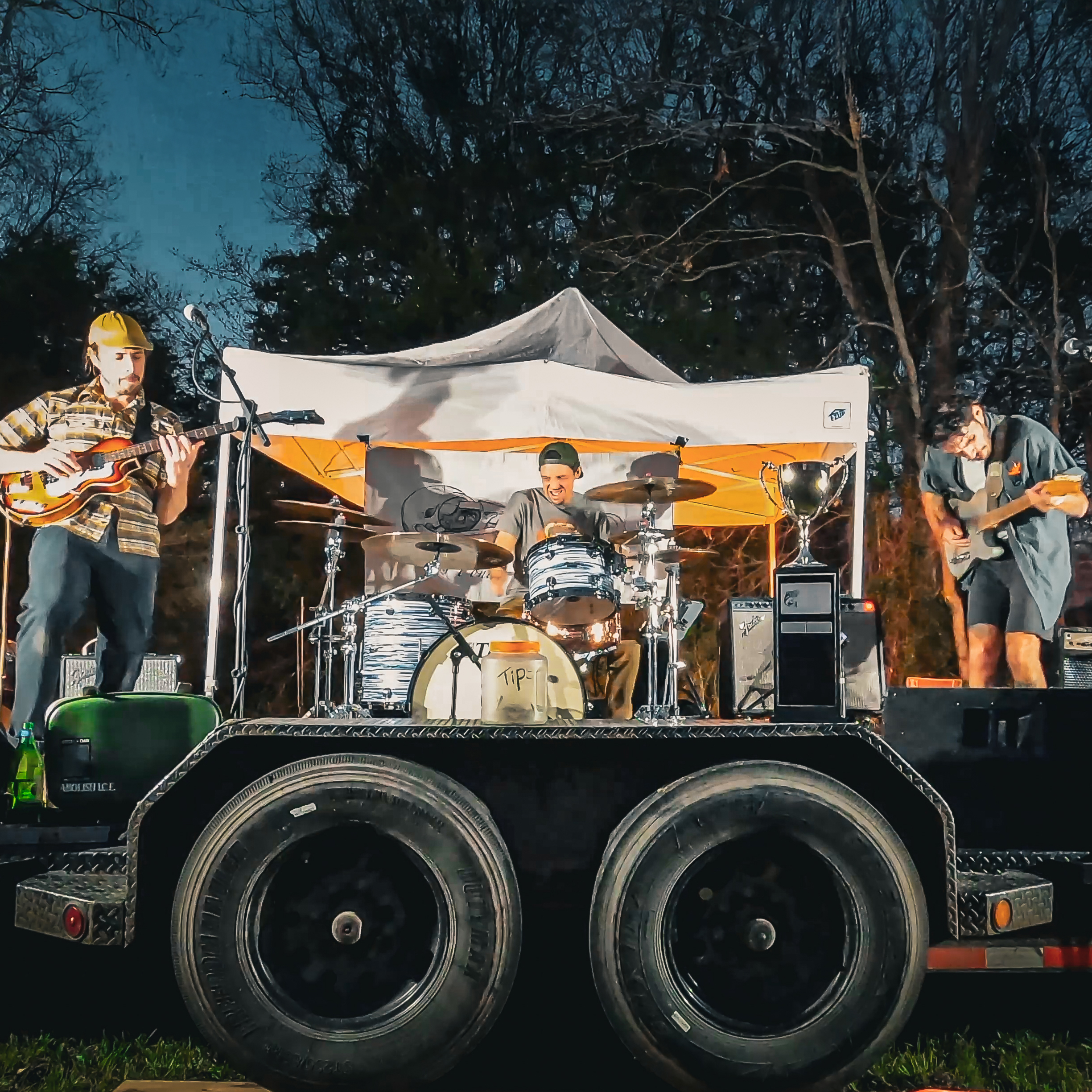 image of band on stage