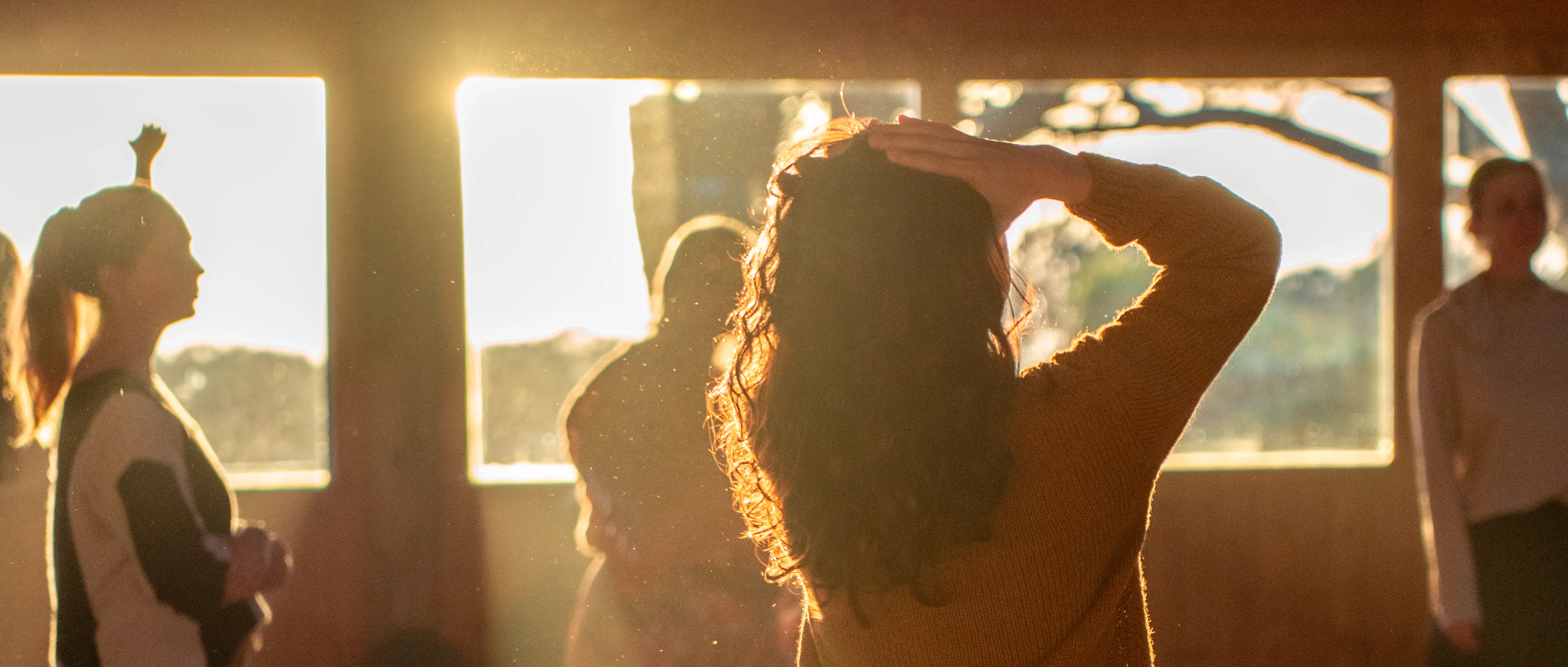 women at retreat from the back 