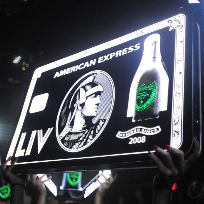 LED Custom Black Card Bottle Presenter