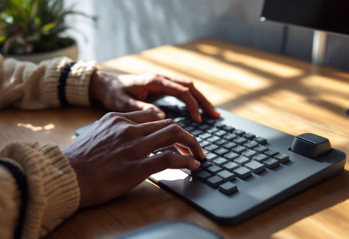 image of someone typing on a keyboard for a b2b saas