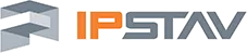 Logo IP Stav se stylizovaným grafickým prvkem vlevo.
