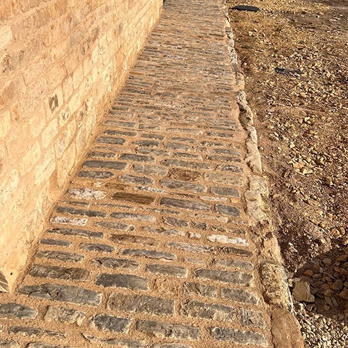 Granite cobblestones supplied to a landscaping company in Bourne, Lincolnshire