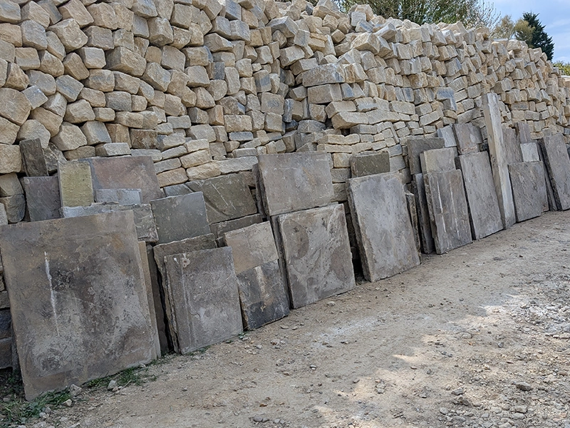 Reclaimed York Flagstones prepared for delivery to Stamford, Lincolnshire