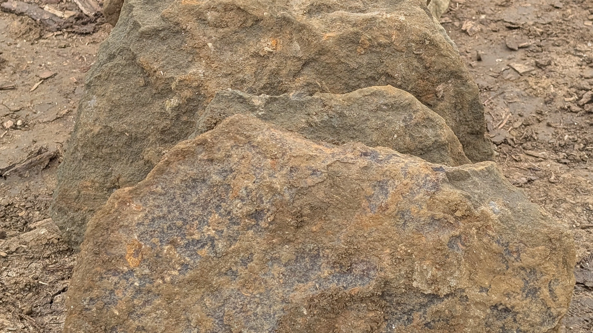 Ironstone cock n hen features colours of deep ochre and is perfect for walls located within the northampton sandstone region