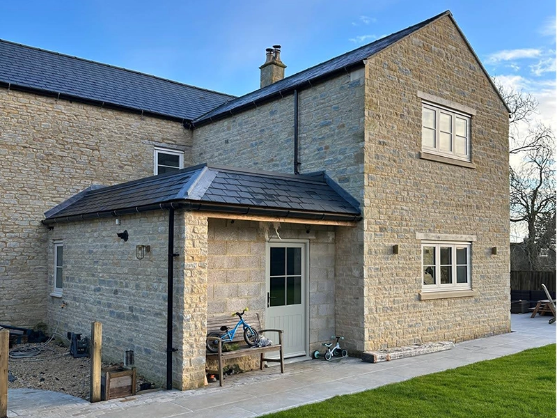 Northamptonshire Grey Cropped Limestone used in a house build near Oundle