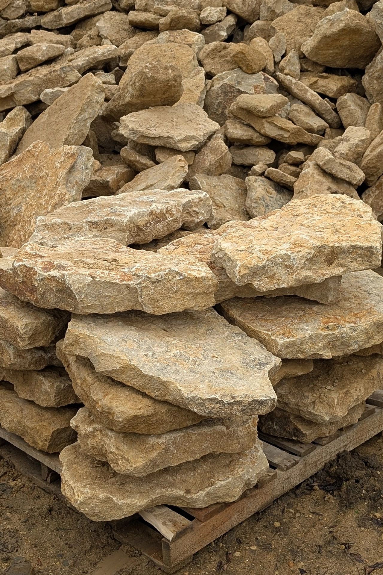 Thin and thick garden rockery stone available