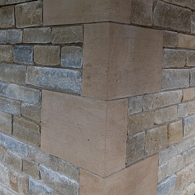 Limestone quoins suitable for corners of builders and finishing off the edges of walls