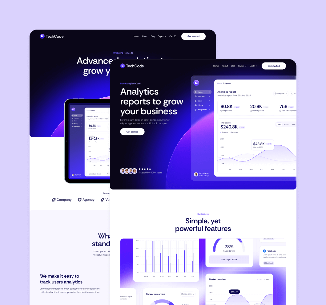TechCode - 30 Pages - Saasfy SaaS Webflow Template | Brix Template