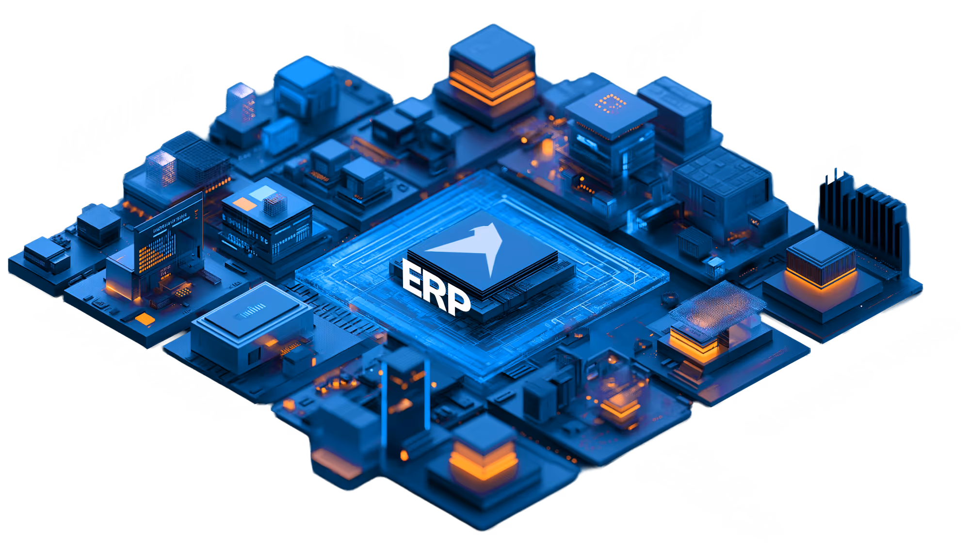 MYNA ERP+ verbonden en processen diensten via Odoo