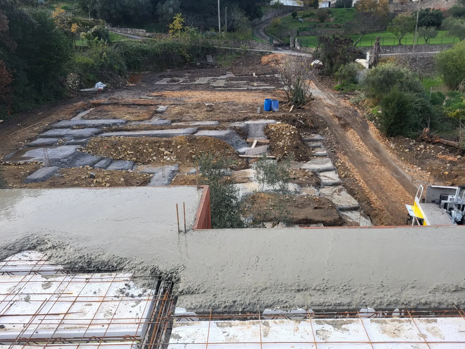 Coulage d’une dalle béton d’étage sur plancher ferraillé