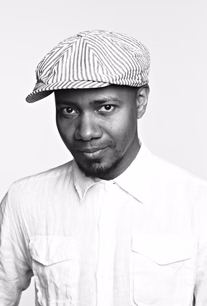 Profile photograph of artist DJ Spooky aka Paul Miller