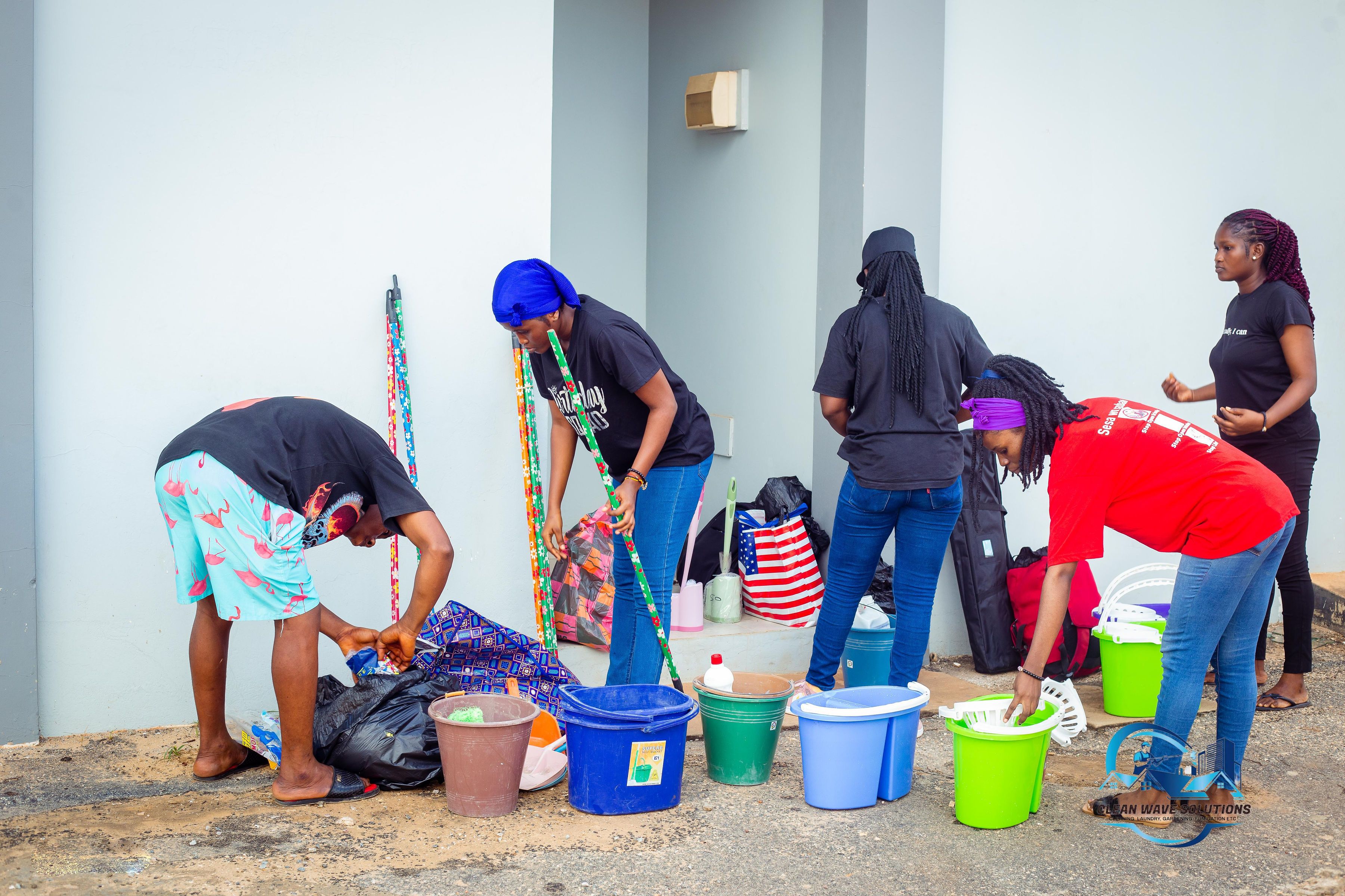 Cleaning tools and setup in Accra