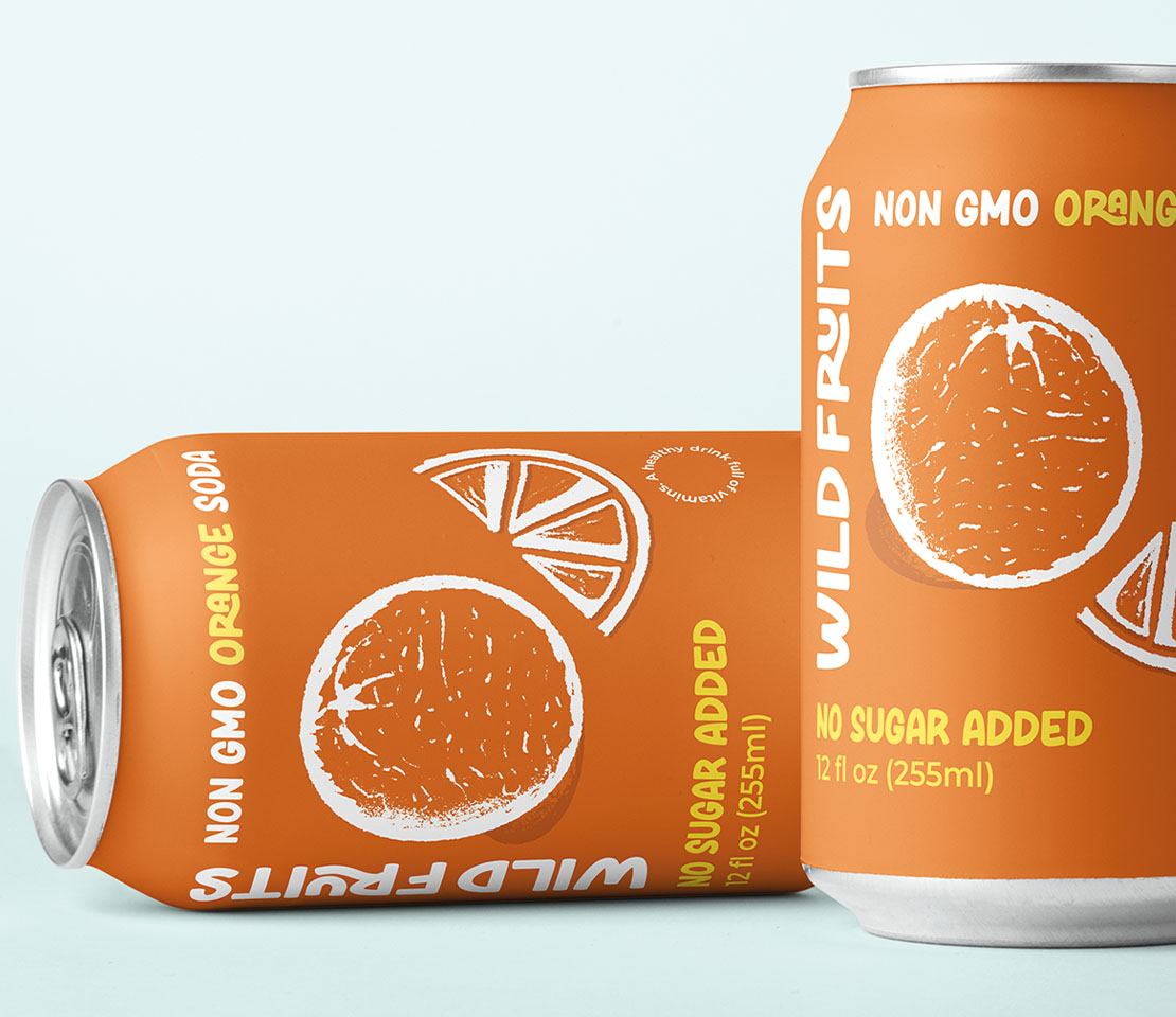 Wildfruit soda can design encase agency