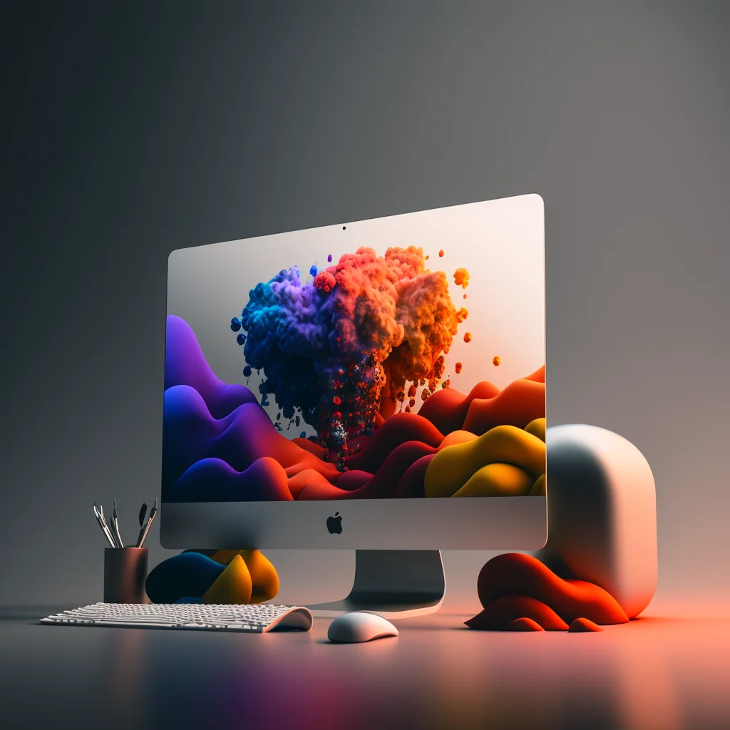 a computer monitor sitting on top of a desk