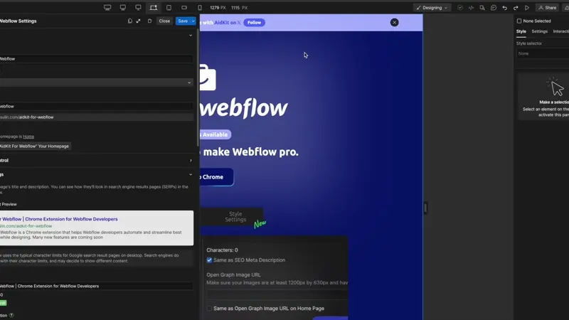 Activate to add an expand button to enlarge the page settings in the designer for easier editing