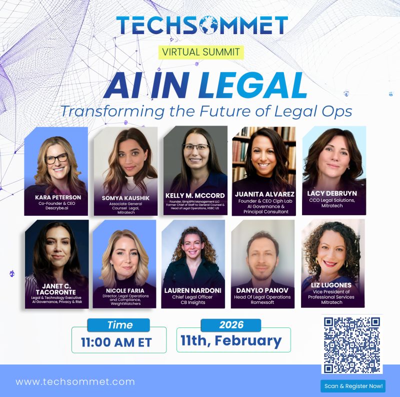 Featured speaker at TechSommet AI in Legal Summit 2026