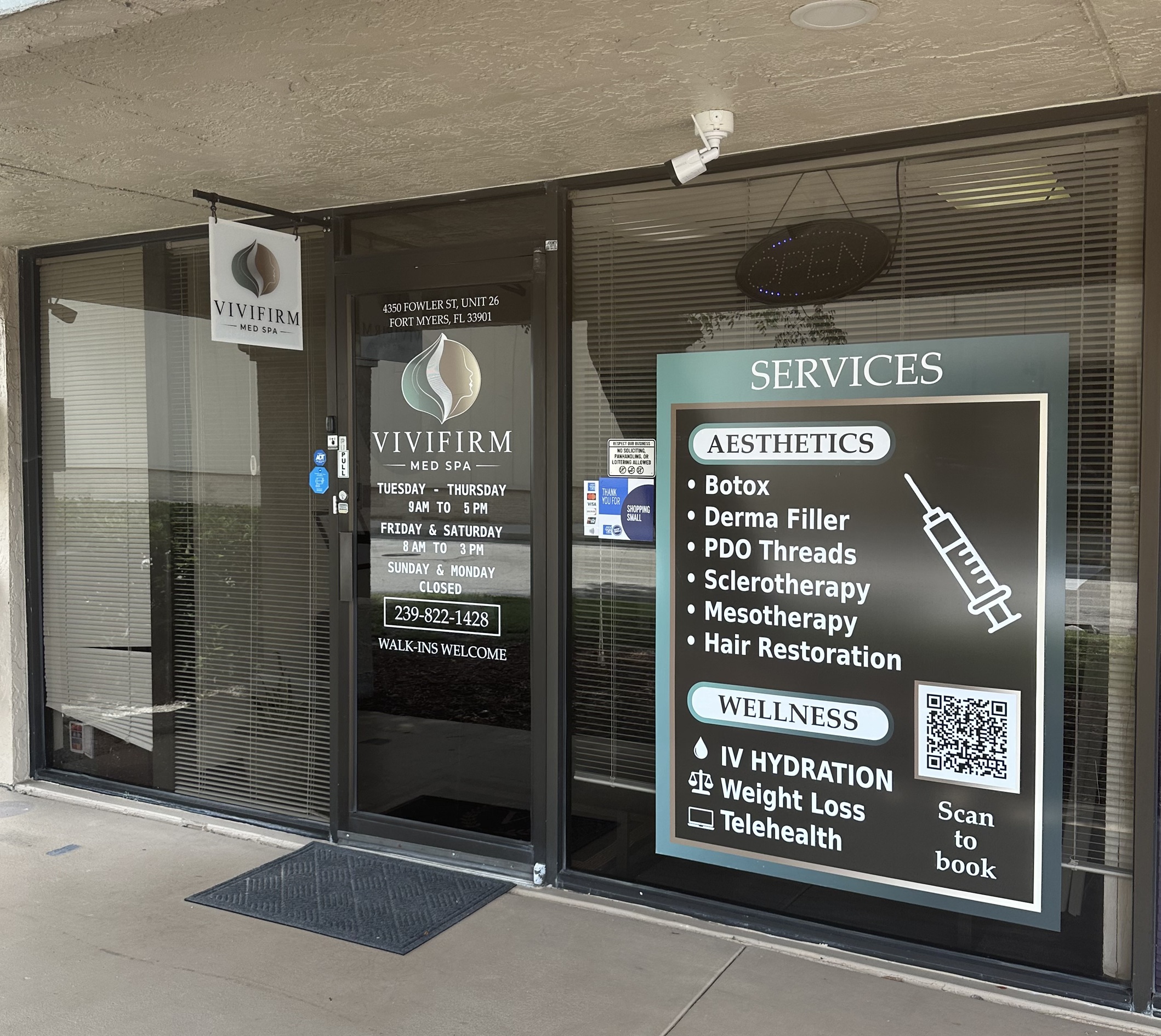 Front of Vivifirm Med Spa building