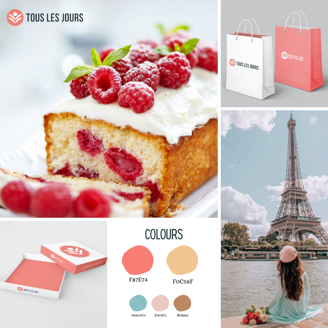 Colour Palette & Packaging – Parisian Café