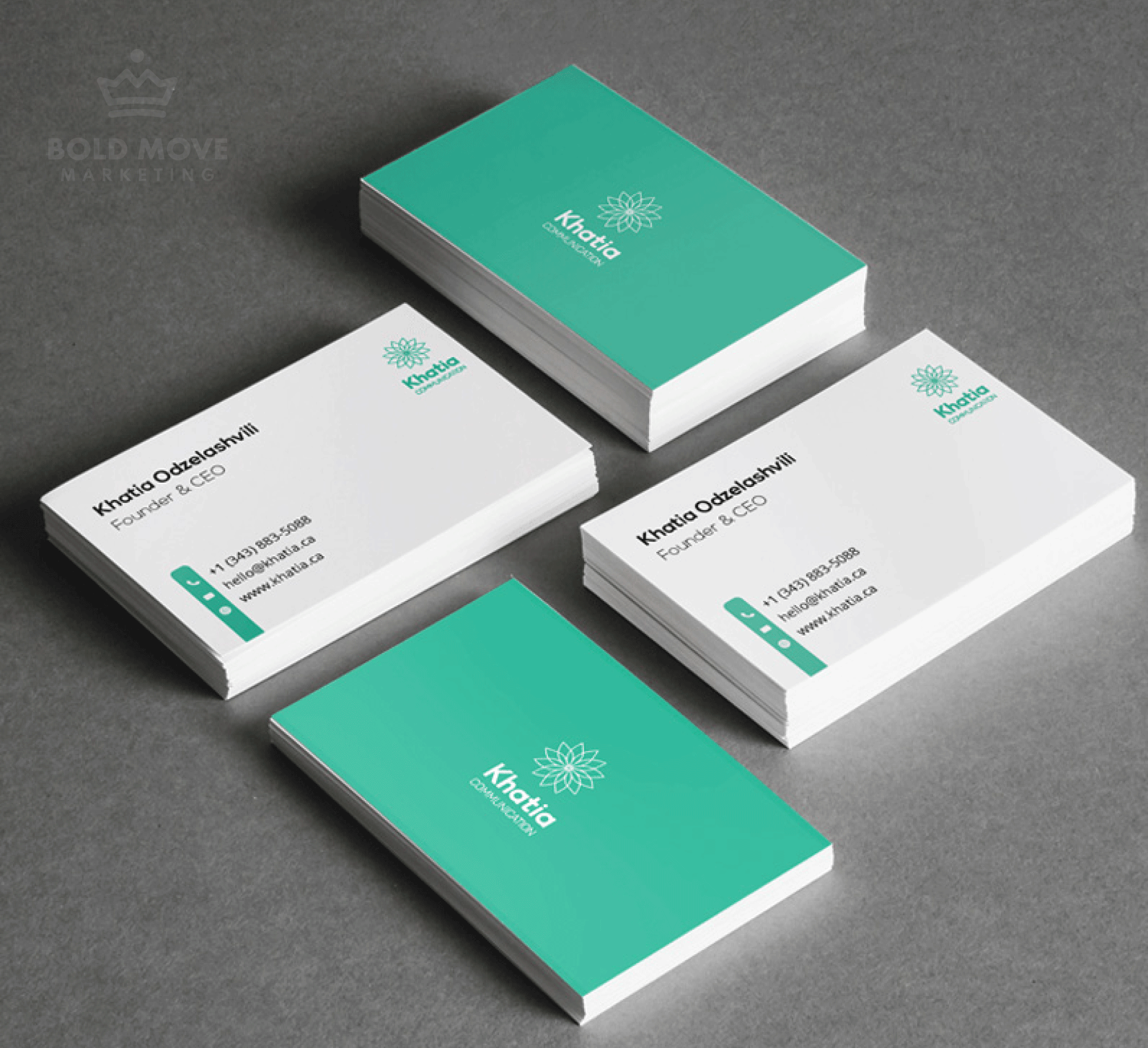 Business Card Design – Khatia Communication
