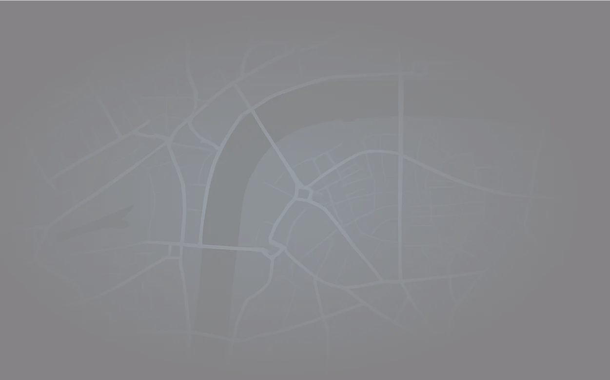 LivLive treasure hunt map - dark navigation interface with highlighted river and roads for AR gaming