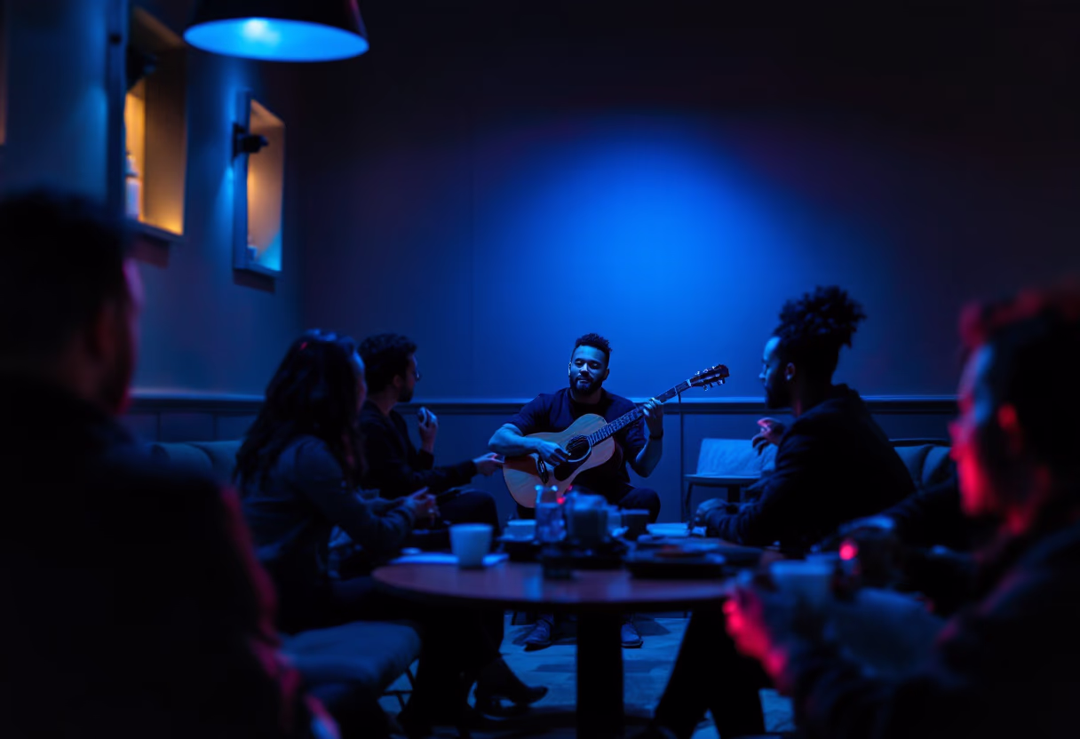 image of event at cafe