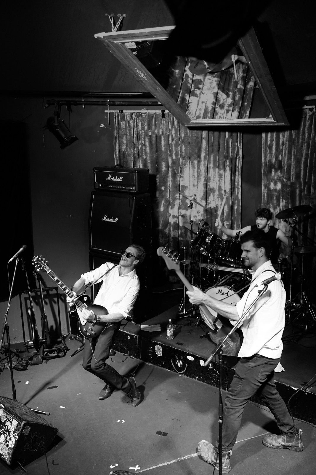 [background image] image of band rehearsal space (for a musician & band)