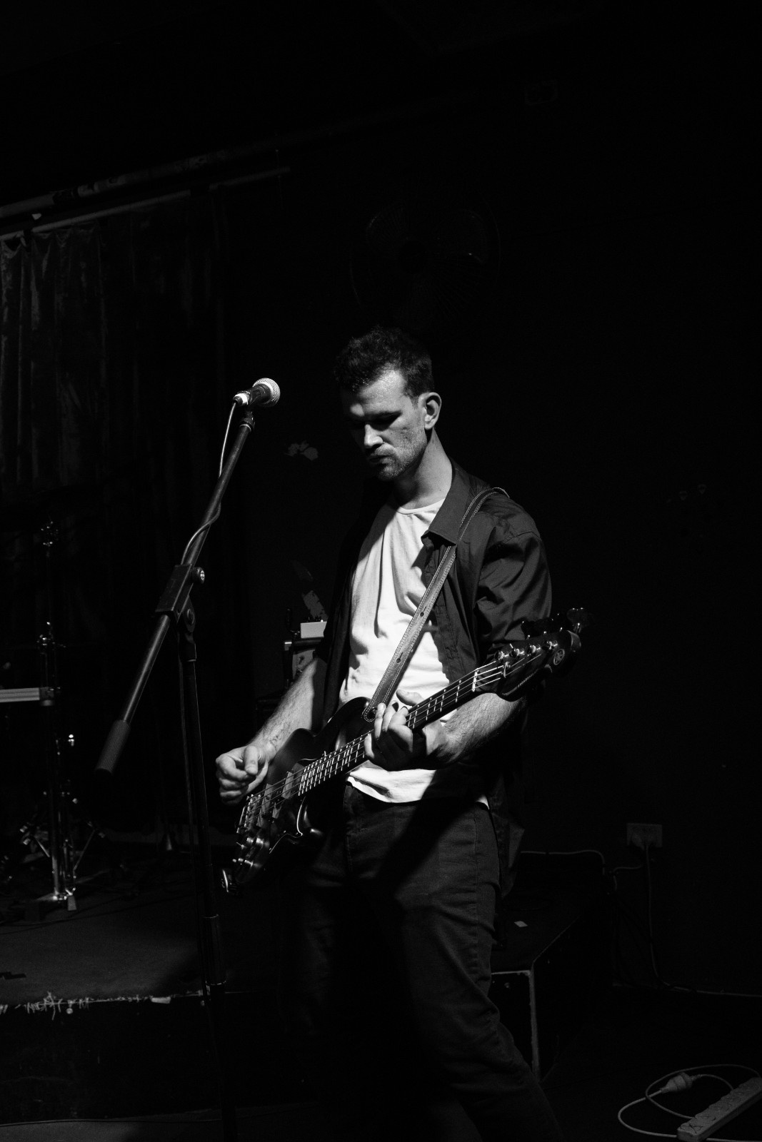 image of musician performing live