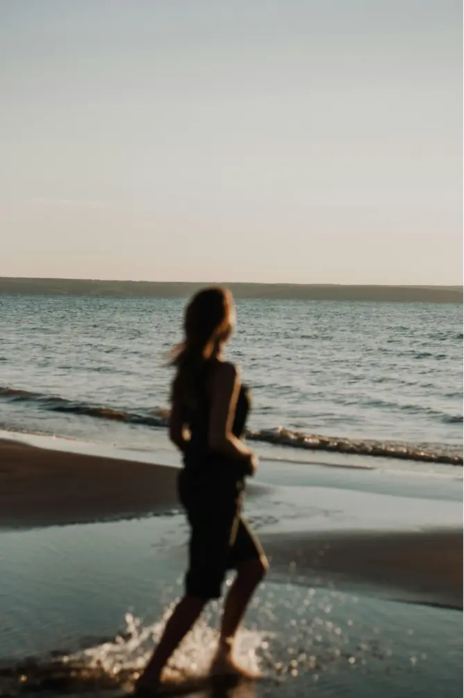 a person enjoying the beach in canterbury