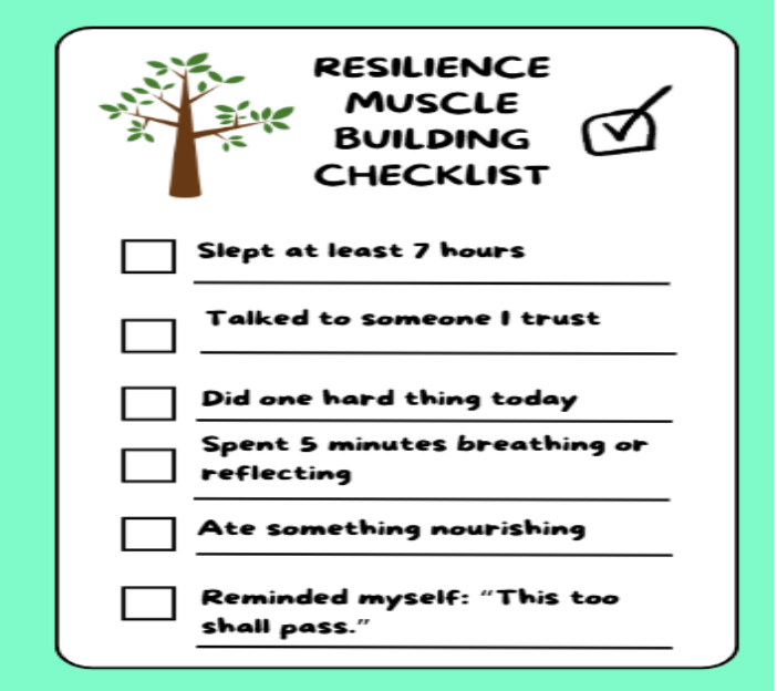 checklist resilience 1to1help