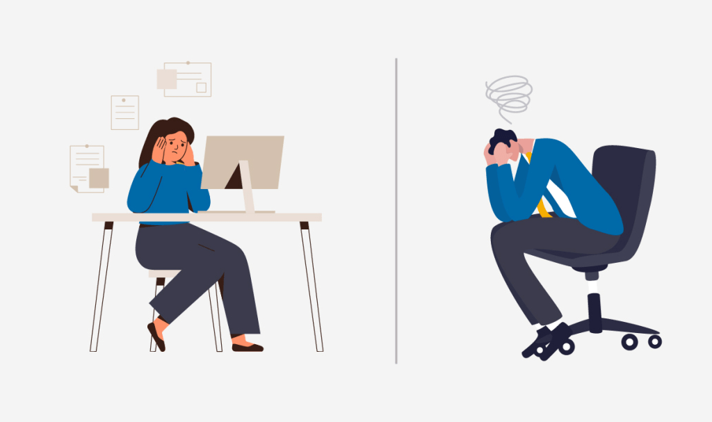 difference between stress and anxiety banner